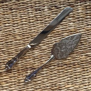 Silver Cake Server Set